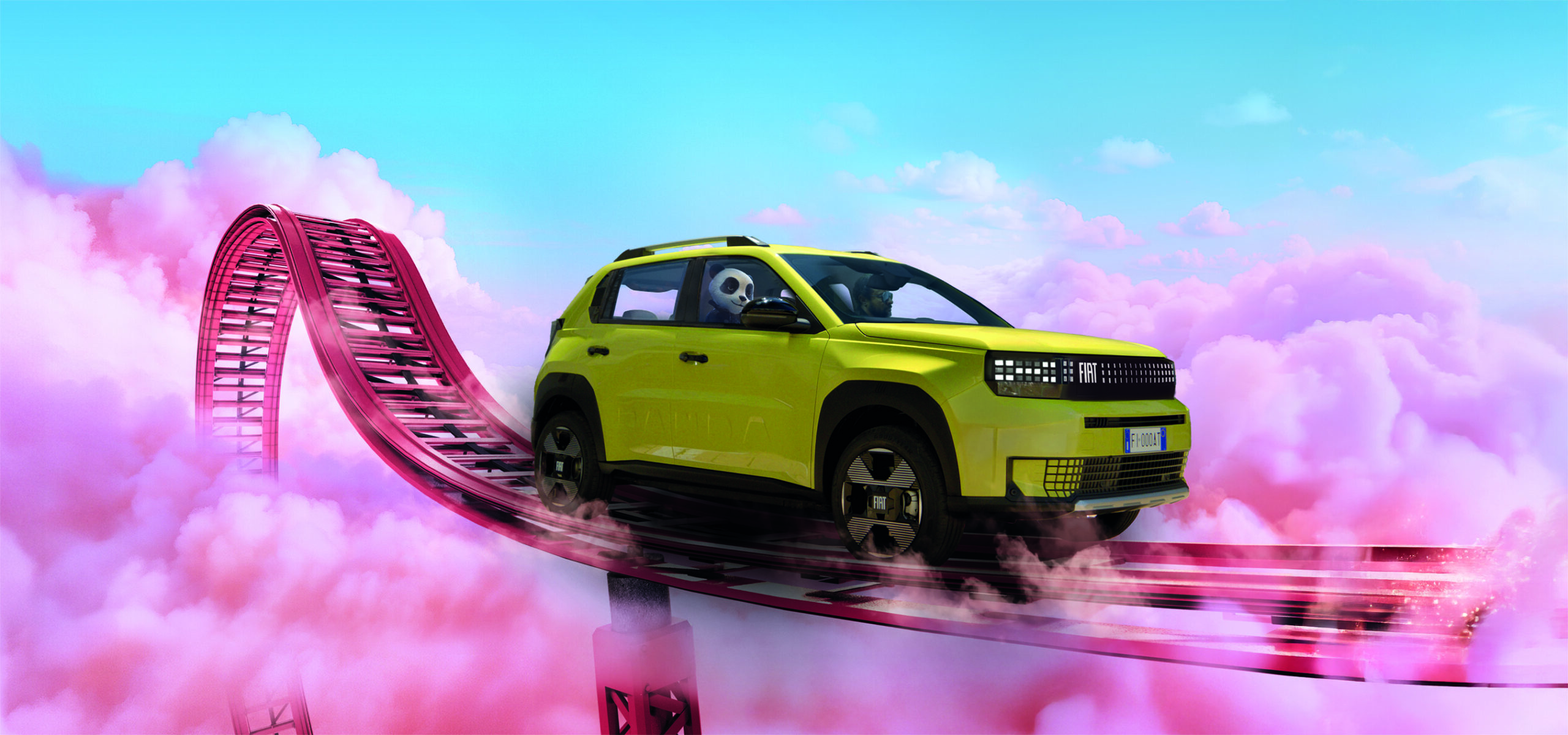 Abbildung Model Fiat Grande Panda Hybrid La Prima - mit KI generiert/bearbeitet